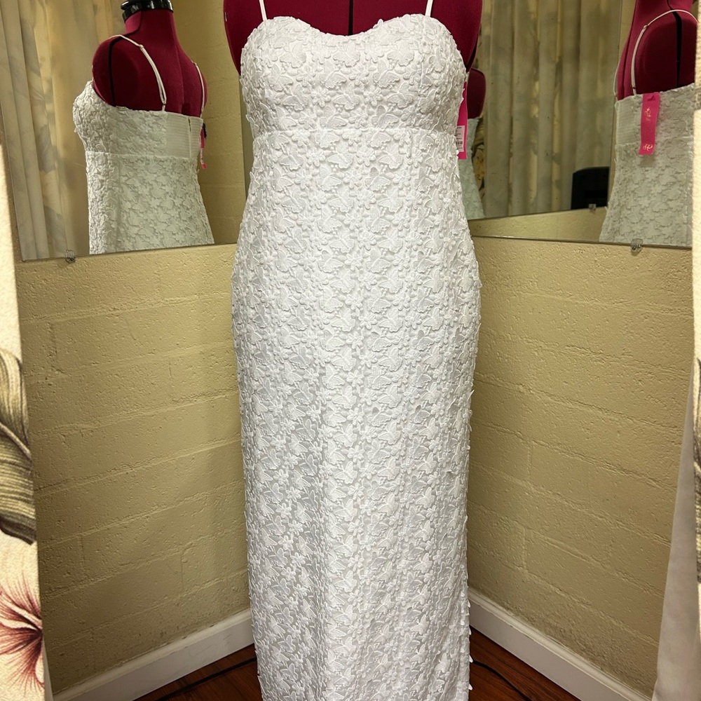 Lilly Pulitzer White Lace Gown